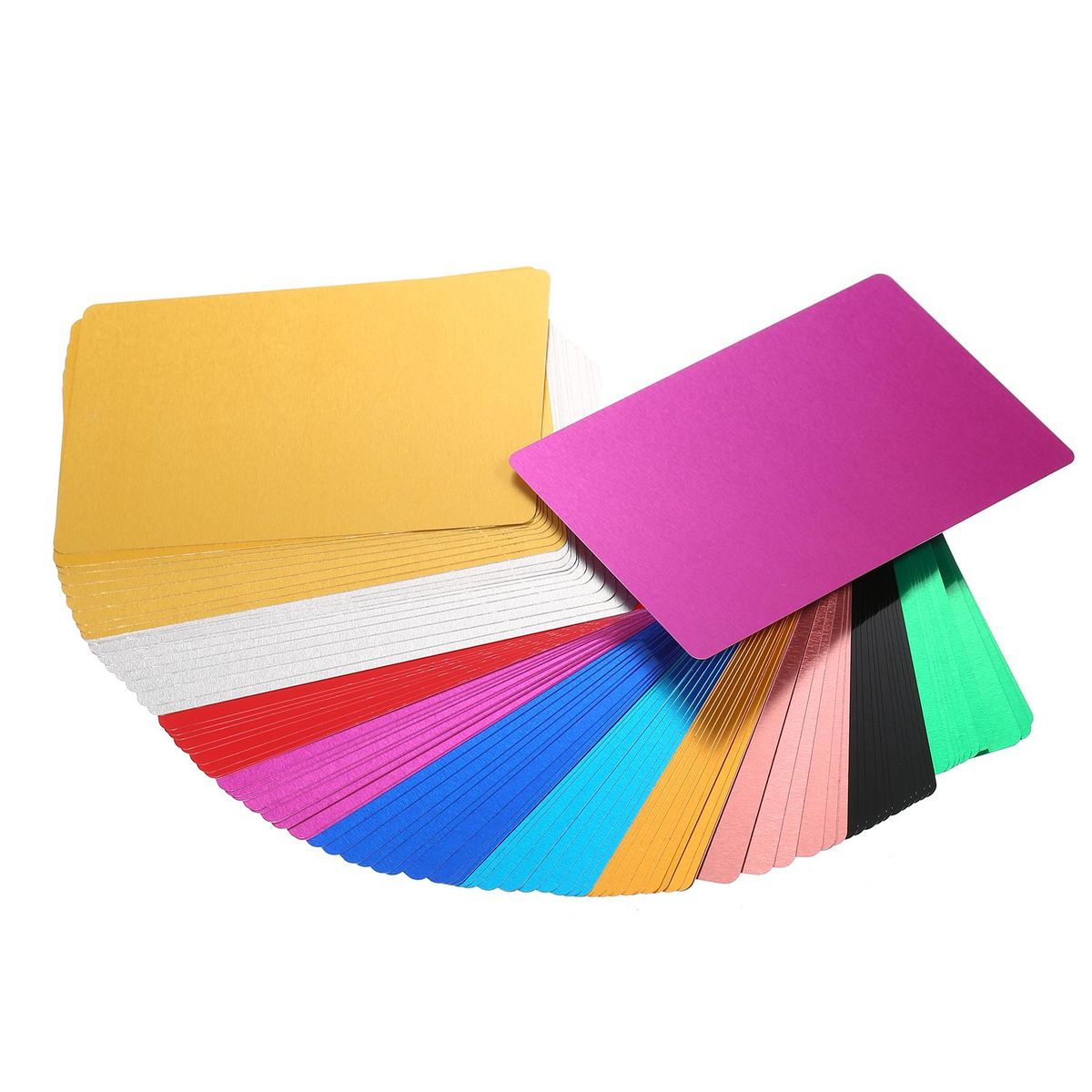 Multicolor Aluminum Business Cards Blanks Laser Engraving Metal Tags Materials for CNC Engraver for DIY Cards