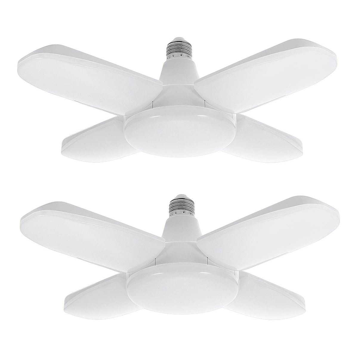 Tomshine LEDs Garage Light AC85-265V 60W Deformable Folding Ceiling Lights with 4 Adjustable Panels 6000-6500k Nature White Light for Garage Warehouse Workshop Basement Gym Kitchen