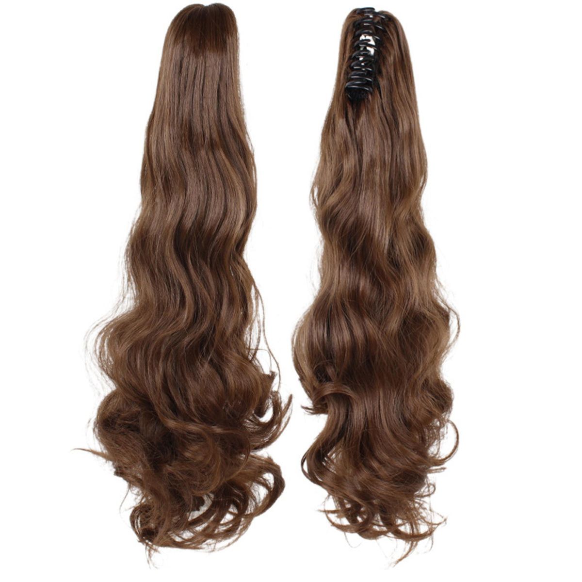 Grabbing curly ponytail matte high temperature silk long curly hair fluffy big wavy ponytail wig