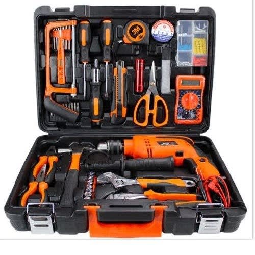Tools Box With Electric Drilling Machine.