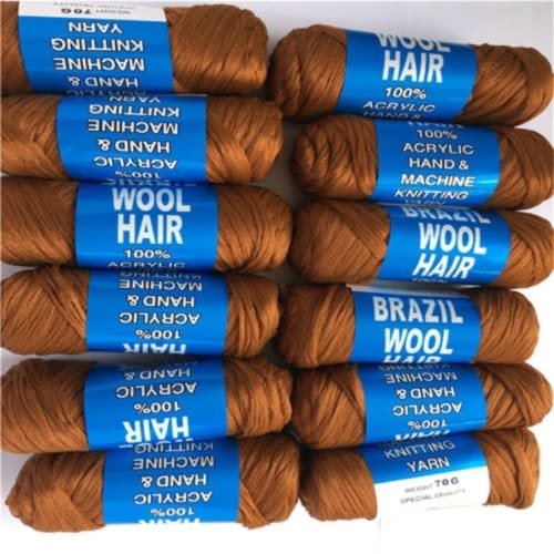 Brazilian Wool - 6 Pieces - Gold