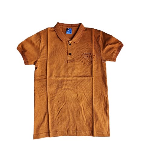 AWW 3D Embossed Male Polo- Orange