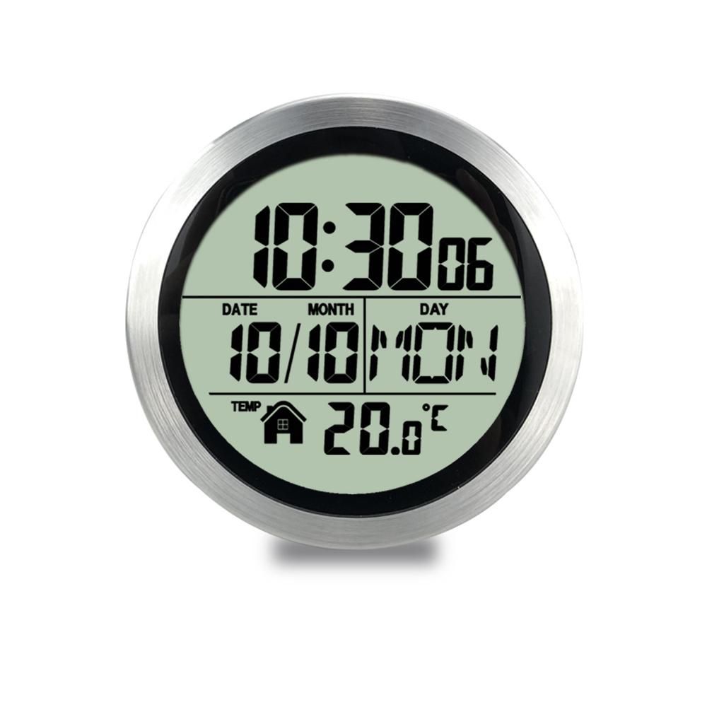 No Punching Suction Cup Clock Home Clock Waterproof Bathroom Washroom Clock Kitchen Clock LCD Digital Display Clock Temperature Detector