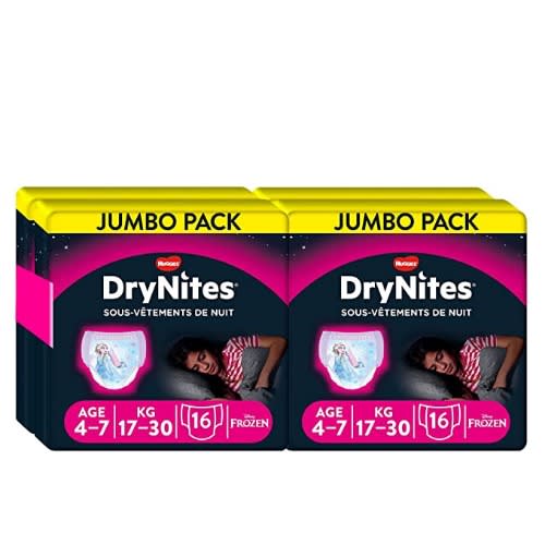 Drynites Bedwetting Pants For Girls - Sizes 4-7 Years - 64pants