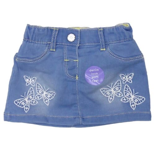 Girl's Short Jeans Skirt - Blue
