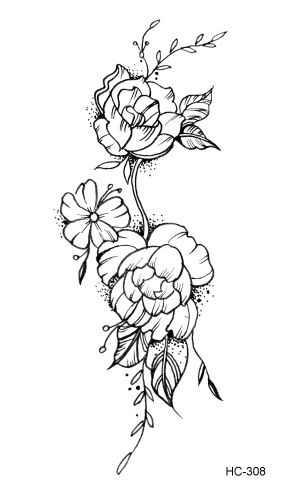 Triangle Body White Black Pcs Sticker 1 Girl Tatoos Tattoos Art Black Tattoo Temporary Sexy Waterproof Arm Fake Wave Flowers Sea