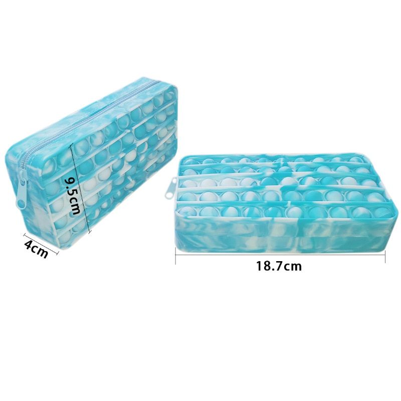 Pop Its Push Bubble Fidget Toys Pencil Case Children Stress Relief Squeeze Toy Antistress Popits Soft Kids Toys Gift L