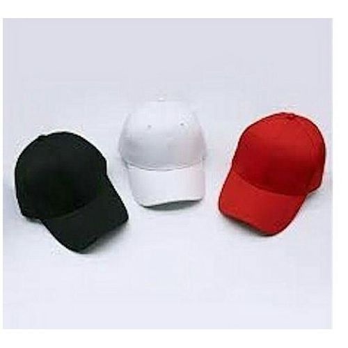3 Pcs Of Men/Women Face Cap- Red/ White/ Black