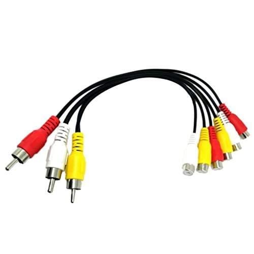 3 RCA Male Jack To 6 RCA Female Plug Splitter Audio & Video AV Adapter Cable