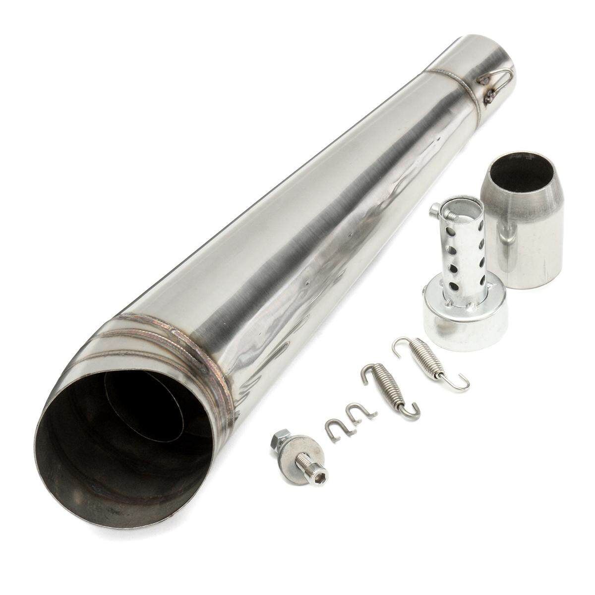 Stainless Steel 38-51mm Motorcycle GP Slip-On Exhaust Muffler Silencer Pipe