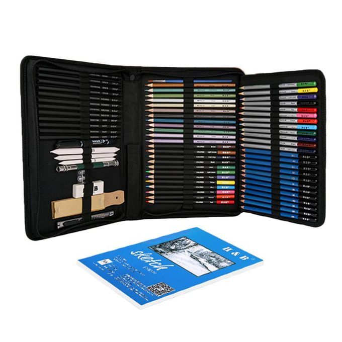 71pcs Professional Drawing Artist Kit Set Pencils And Sketch