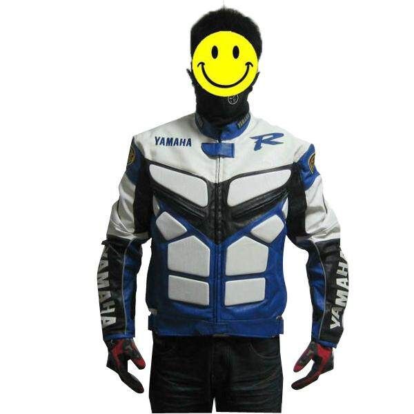 Motorcycle Racing PU Windproof Protection Jacket Coat For Y Amaha Blue