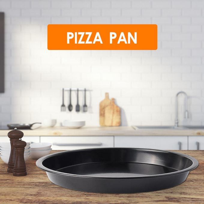 Round Carbon Steel Tin Bake Pan Cakes Pan Pizza Tray 12 Inch Style1