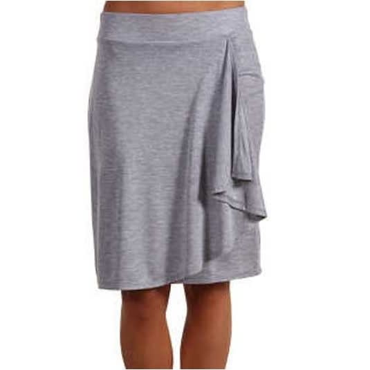 Adele Knee Length Skirt - Grey - S