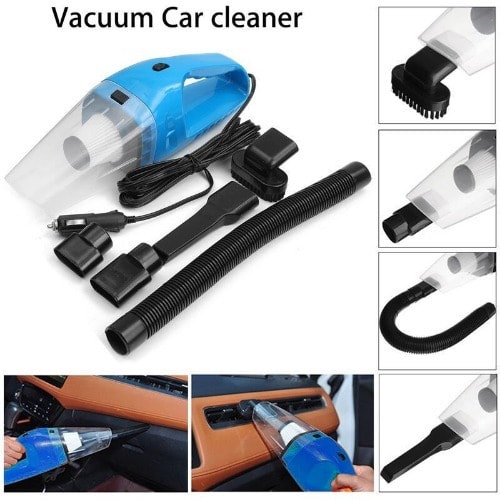 Dc 12v Handheld Wet & Dry Car Vacuum Cleaner - Blue