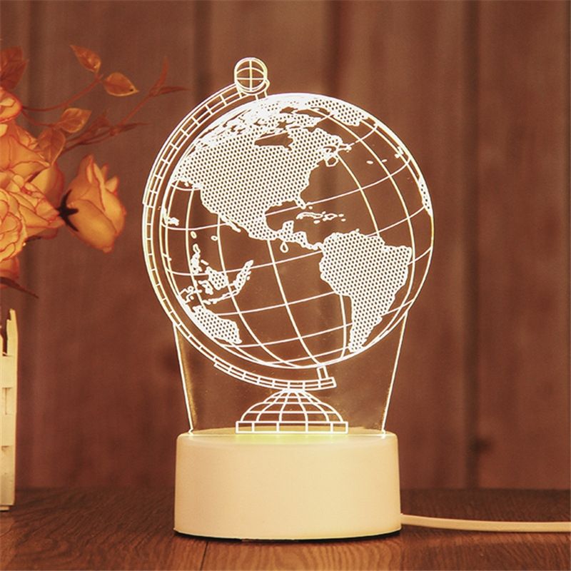Lovely Earth LED 3D Night Light Cute Kids Gift Toy For Baby Children Bedroom Decoration Lamp Indoor
