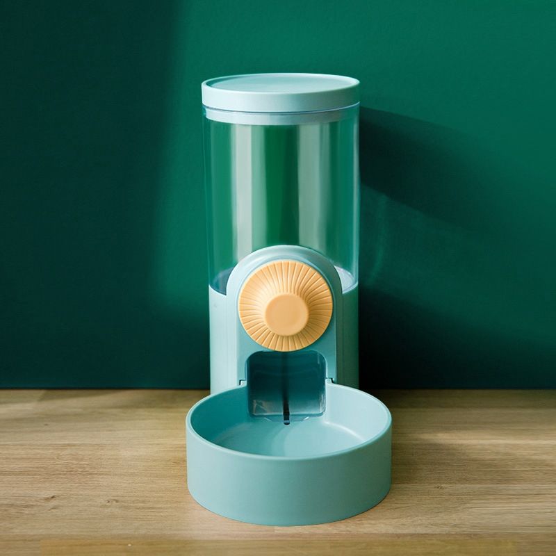 Pet Drinking Fountain Hanging Cage Feeder, Style: Feeder (Flower Green)