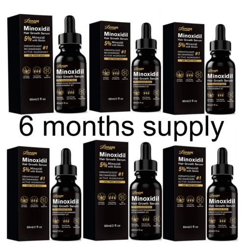 Lunoon Minoxidil 5% Hair Regrowth Serum - 60ml &times; 6 Months Supply