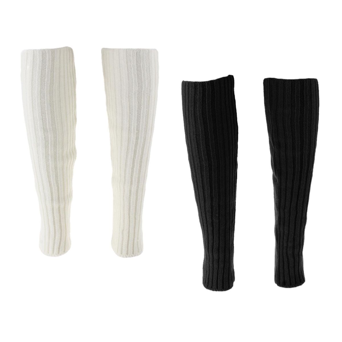 2x Ladies Winter Leg Warmer Thick Crochet Thigh-High Boots Shoes Socks