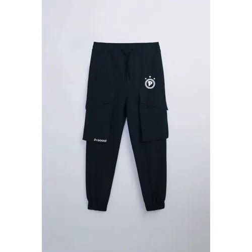 Black Cargo Pants Plain