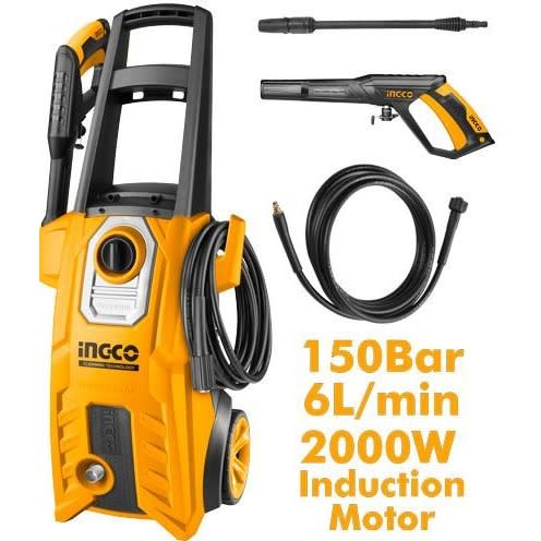 Ingco High Pressure Washer 2000W 150Bar-2200Psi