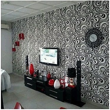 Geometric 3D Wallpaper - Black & White - 5 Sqm
