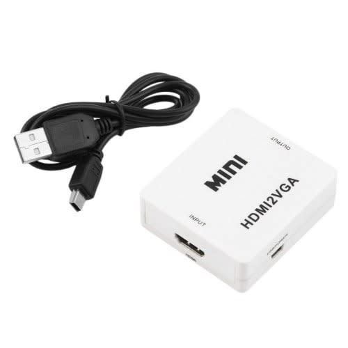 Mini Hd 1080p Audio Hdmi To Vga Hd Hdtv Video Converter Box Adapter Hdmi To Vga