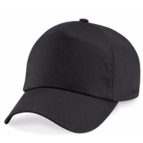 Classic Plain Face Cap - Black
