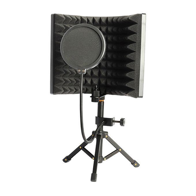 3 Panel Microphone Isolation Shield Acoustic Foam Sound Recording