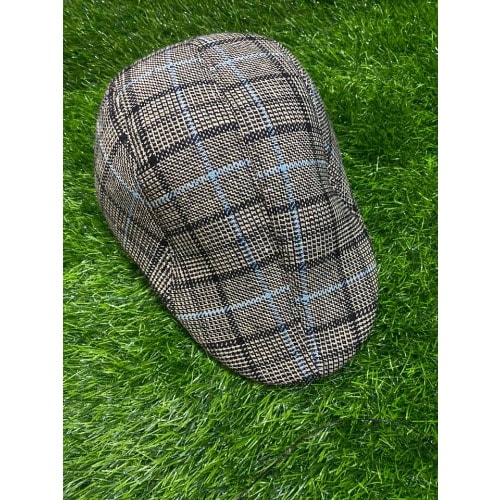 Mens Pattern Grey Cotton Panama Hat