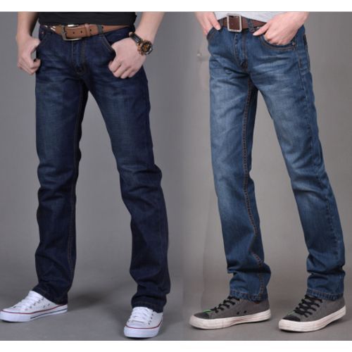 2 Pcs Men's Denim Trousers-Blue