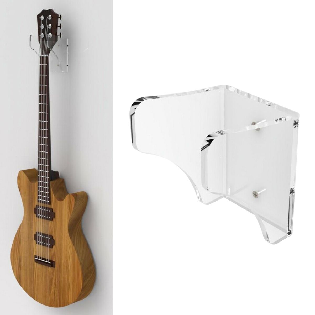 Wall Mounted Guitar Hanger Stand For Hanging Guitar Save Space Clear