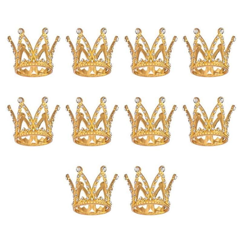 10 Pcs Gold Cake Topper Tiny Baby Small Rhines