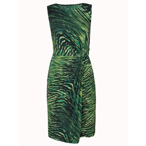 Ladies' Stretchy Sleeveless Wrap Dress - Multicolour - Lg-5081