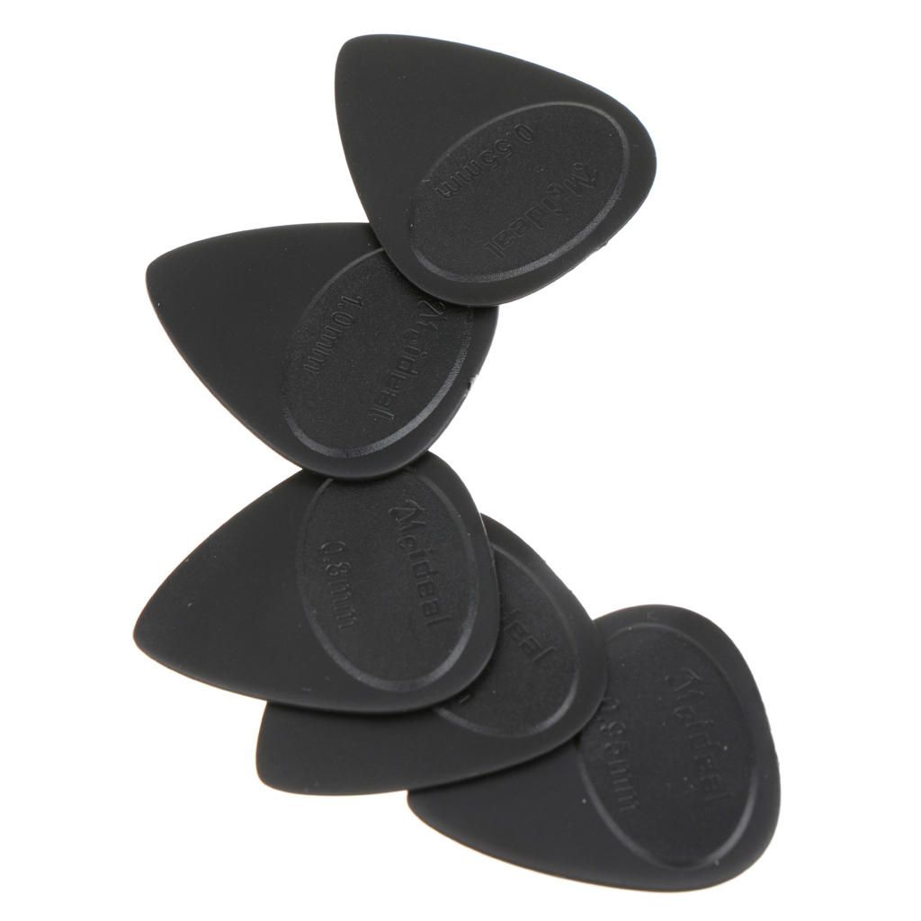Box Of 10 Pieces Of Mixed Thickness Bass Guitar Pick Black