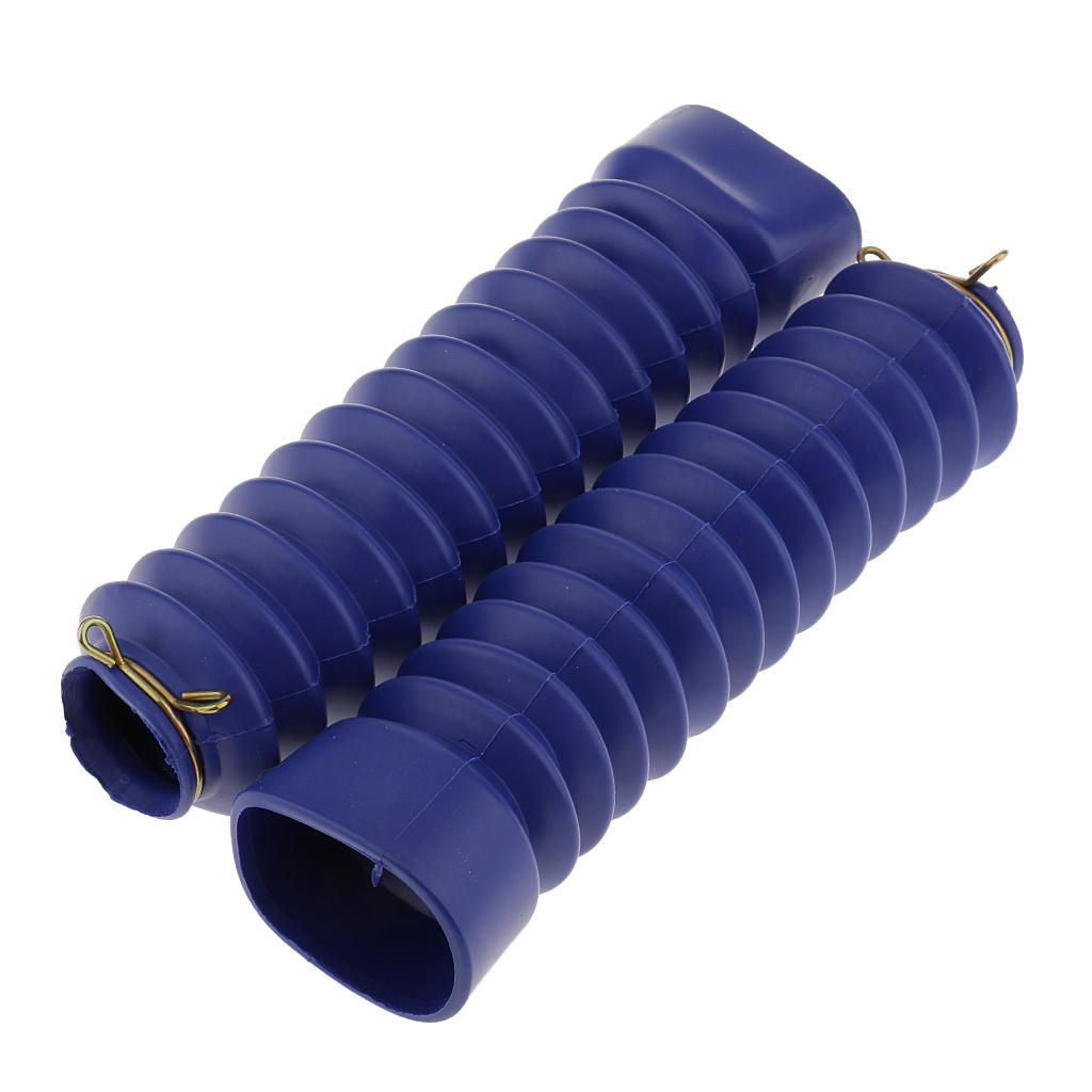 2PCs Motorcycle Front Fork Soft Rubber Boots Dust Cover 210x45x30mm -