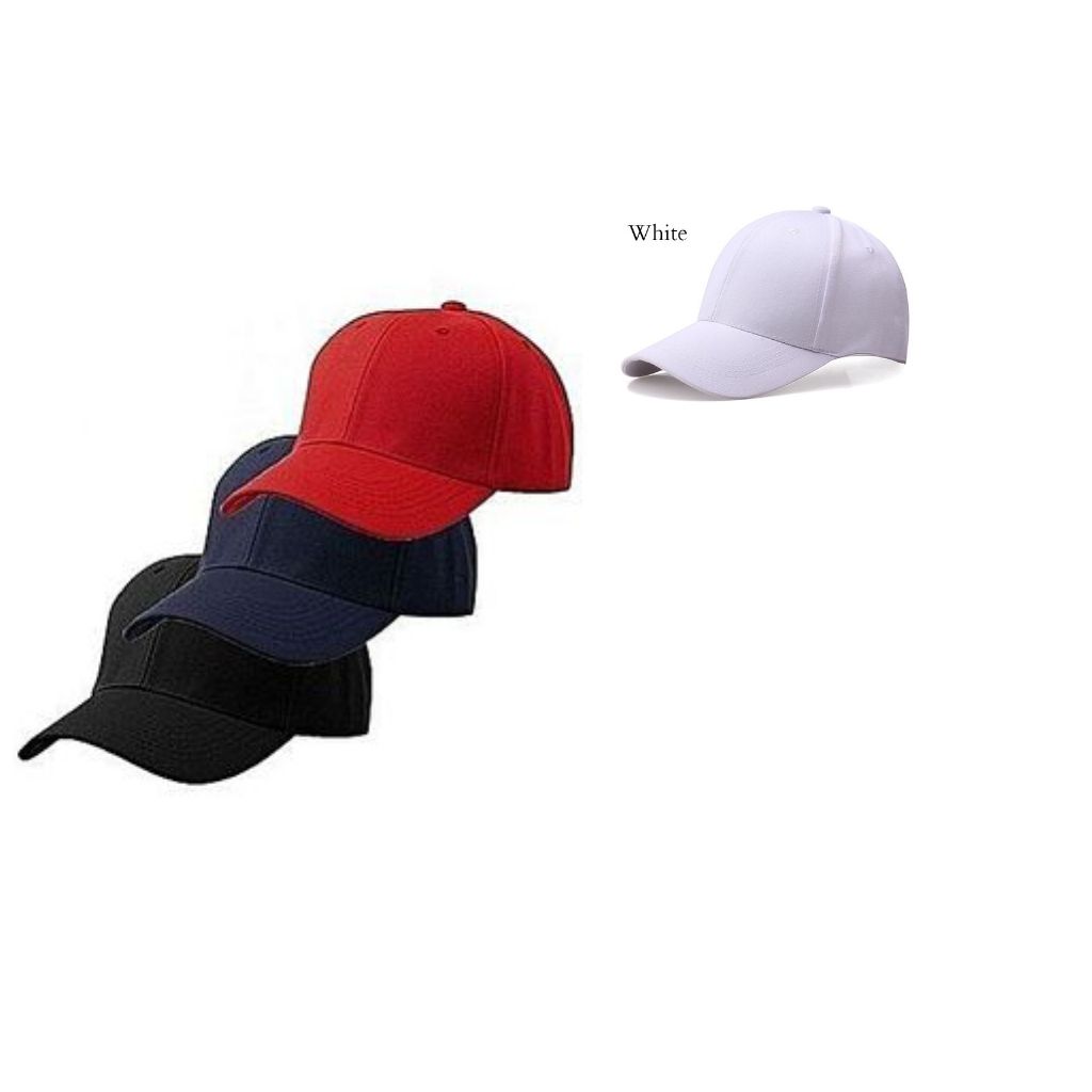 4in1 Unisex Face Caps- Black, Navy Blue, Red And White