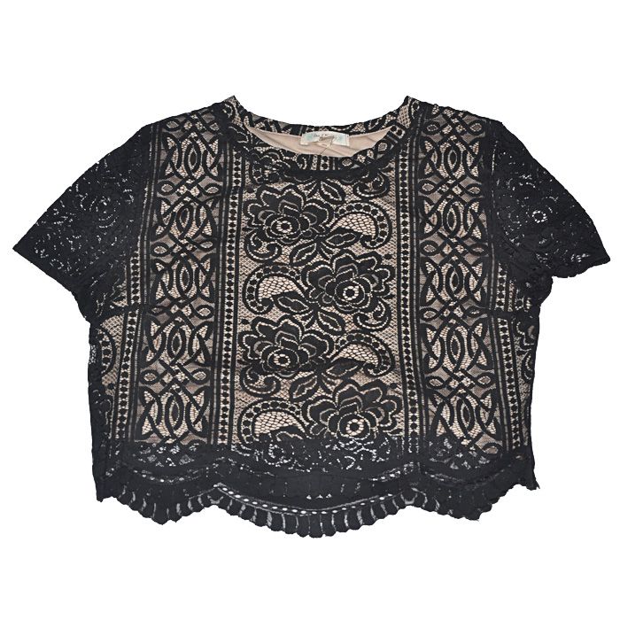 Girl's Lace Crop Top