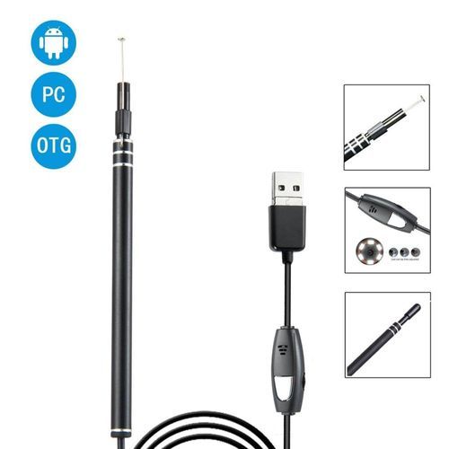 LEBAIQI USB Ear Endoscope Camera - Digital Mini Otoscope Portable HD Visual Ear Cleaning Earwax Remover Tool With Waterproof Video Snake Camera & Adjustable 6 LED Lights For Samsung IPhone MAC Laptop Windows Android IOS