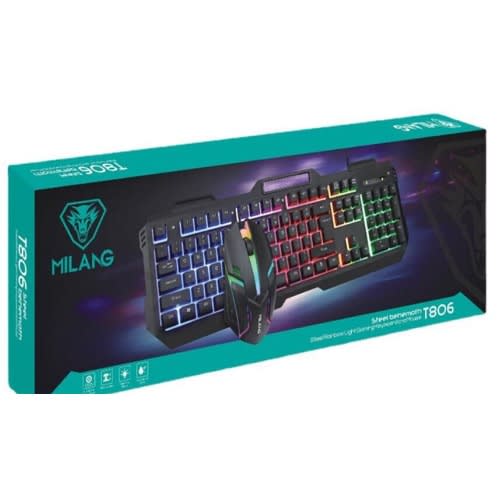 Steel Rainbow Light Gaming Keyboard And Mouse T806