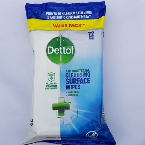 72 Antibacterial Cleansing Surface Large Wipes..