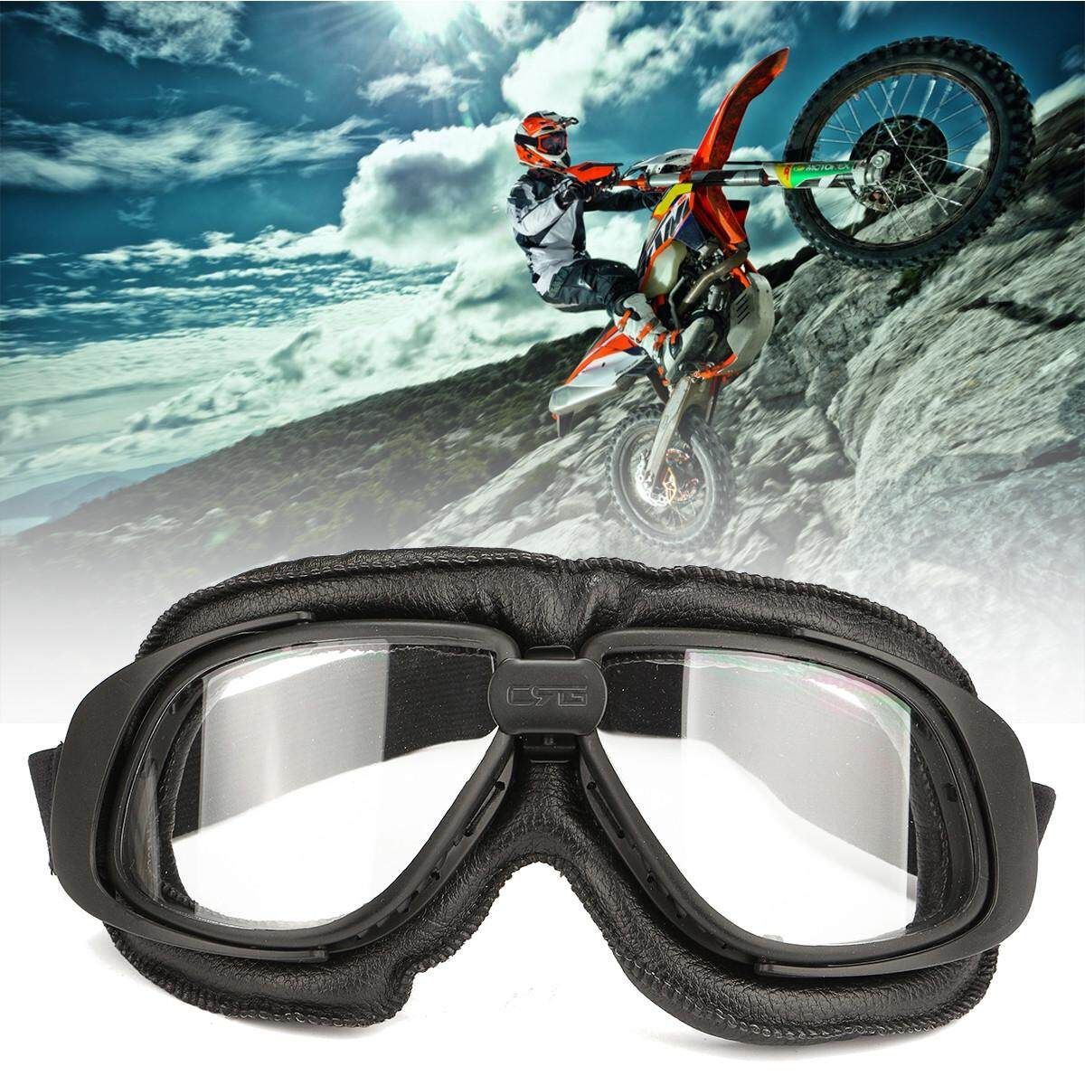 Motorcycle Motorbike Bike Eye Protection Glasses White Lens White Lens