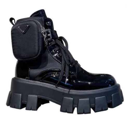 Lace Ankle Boots For Women- Black