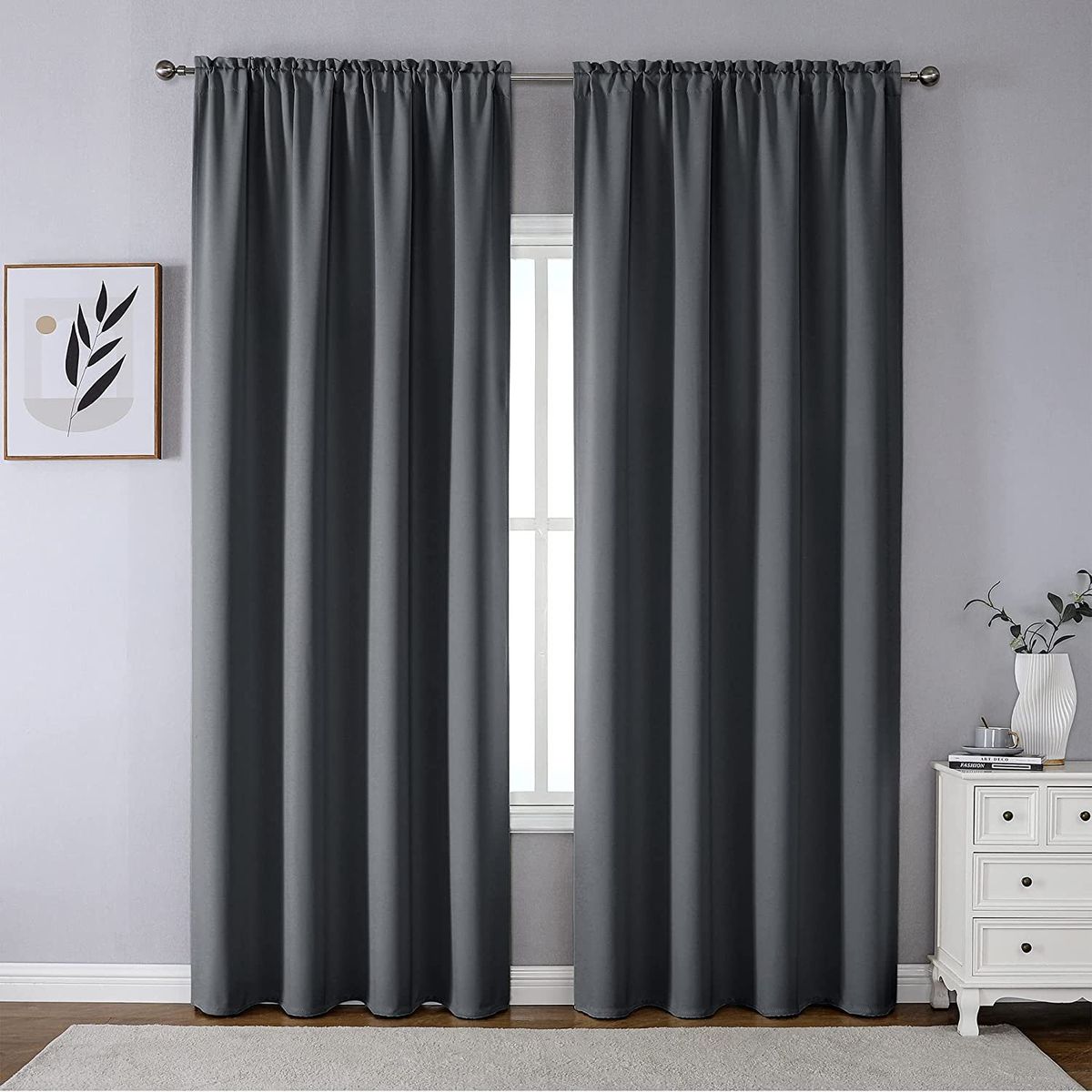 CUCRAF Blackout Curtains 95 Inches Long, Room Darkening