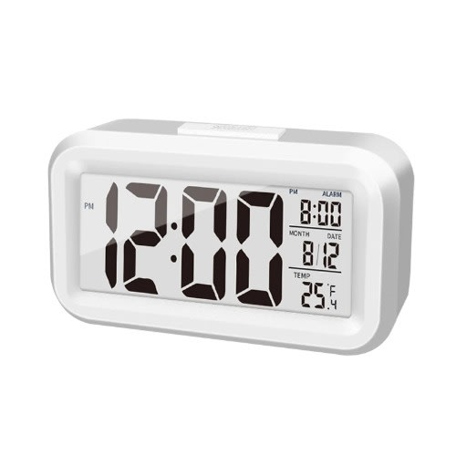 LCD Display Digital Alarm Clock with Backlight And 3 Batteries