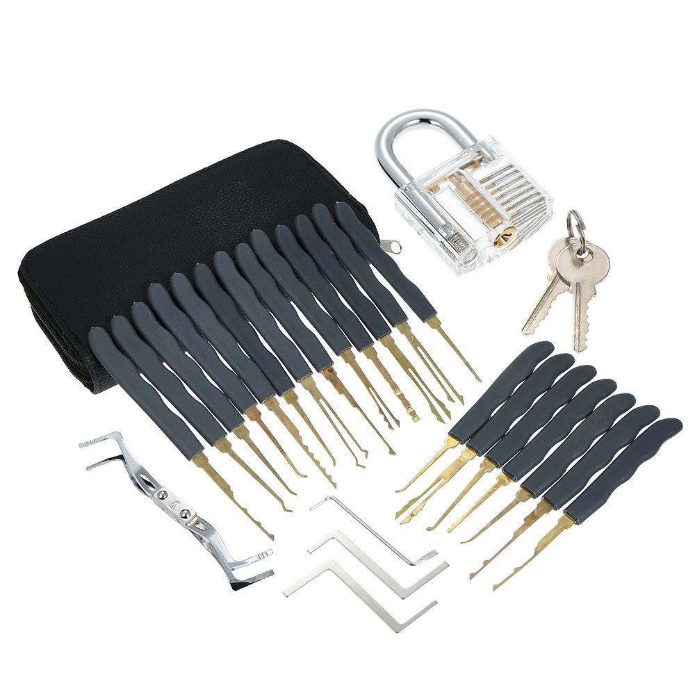 24pcs Lock Unlocking Picking Set Kit Tool With Transparent