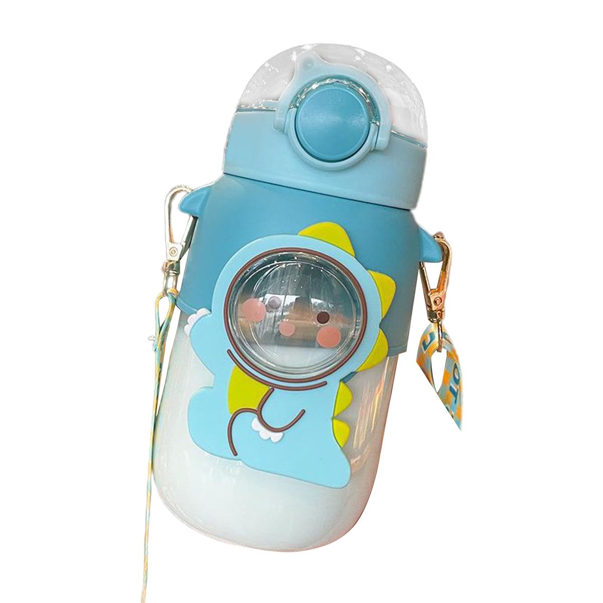 Water Tumbler Kawaii Children Straw Water Cup Blue