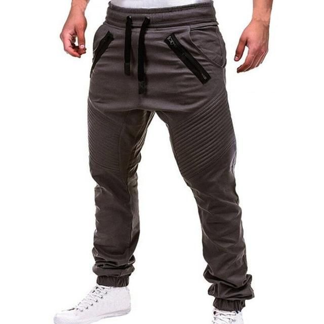 Informal tracksuit pants for men Sportswear with multiple solid pockets Slim Hip-Hop Pencil Pants Harem