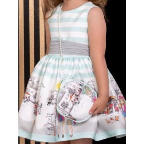 Satin Flower Girl's Party Dress For 2-3years - Mint Green