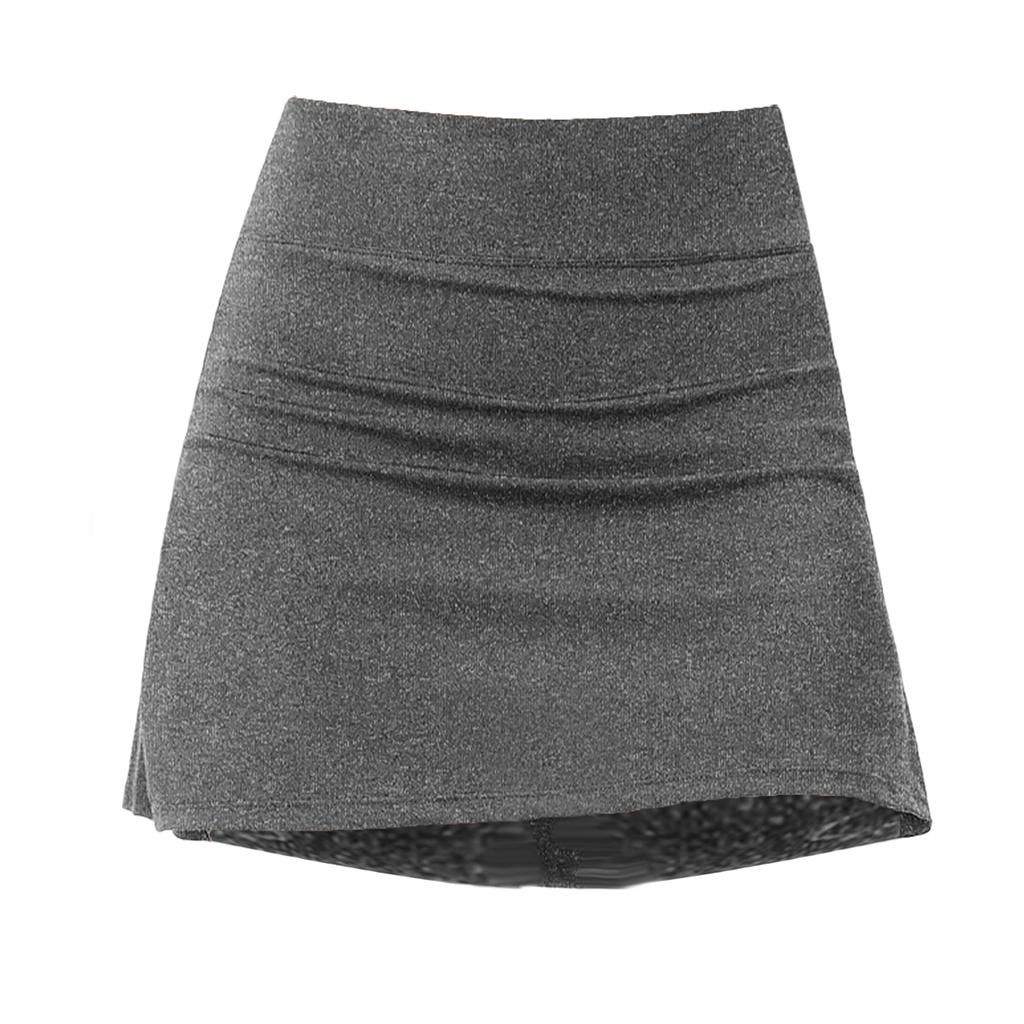 Hellery Pleated Tennis Skirts For Women Shorts Athletic Light Gray XS